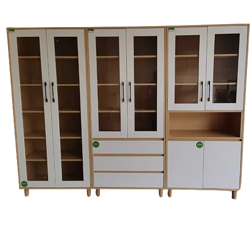 Modern Glass-fronted Office Storage Unit Sets 1+1+1