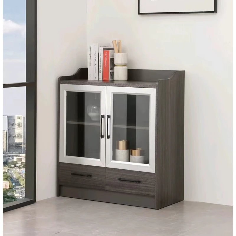 Exquisite Tea Cabinet for Office and Home -Two Glass Doors Aesthetic Beauty and Practicality Combine