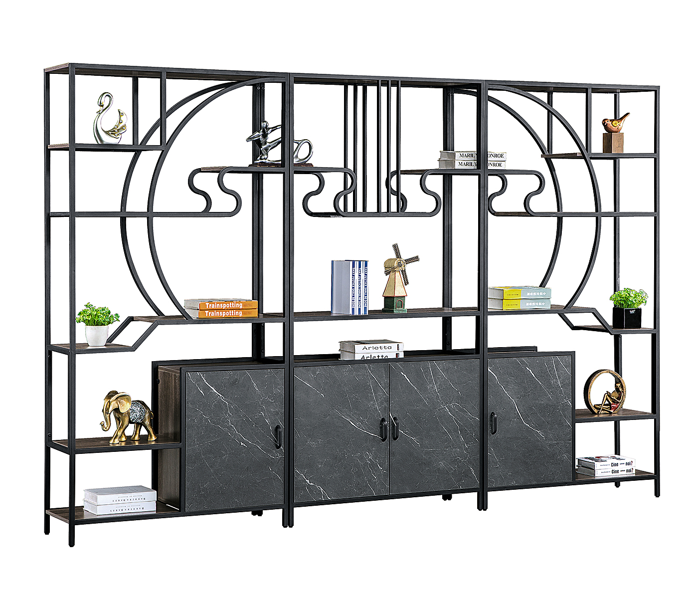 Modern simple shelving antique office display cabinet China supply