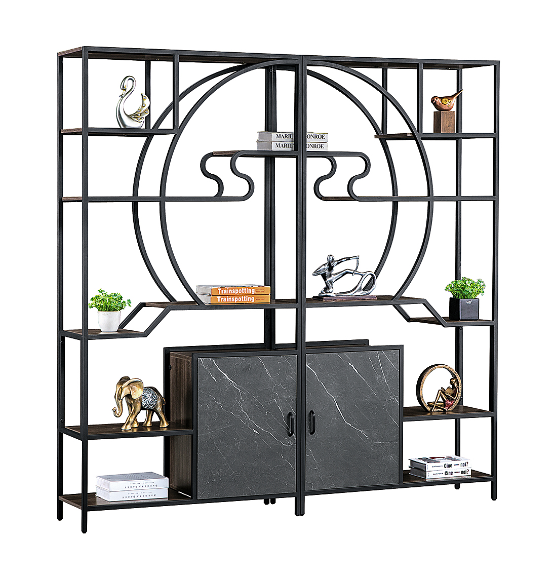 Luxury modern simple antique frame shelf with storage supplier
