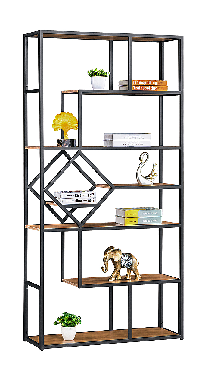 China factory supply black multi-layer simple modern bookshelf antique shelves