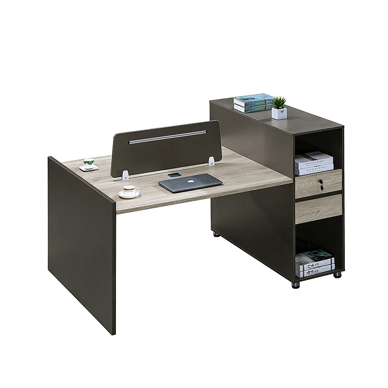 Factory Price Modern office furniture Staff desk with storage and bookcase
