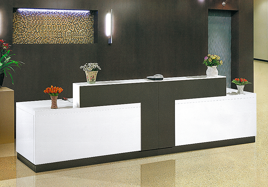 China Factory black and white big reception desks for office business