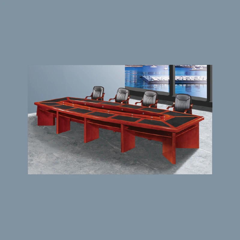 Custom Redwood Conference Table - Tailor-made to Fit your Business Branding